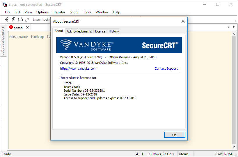 securecrt 5.0 serial